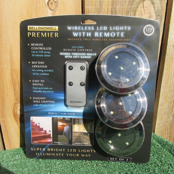 2 Brand New Bell & Howell Premier Wireless LED Remote Control Light 3 Packs - Picture 2 of 6